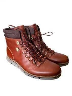Cole Haan Zerogrand Men's Waterproof Brown Leather Hiker Boots - Size 9M